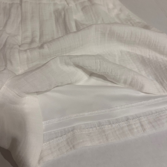 Nine West Chic Women's White 100% Cotton Lined Shorts Beach Preppy Vacation Lg - Picture 8 of 14